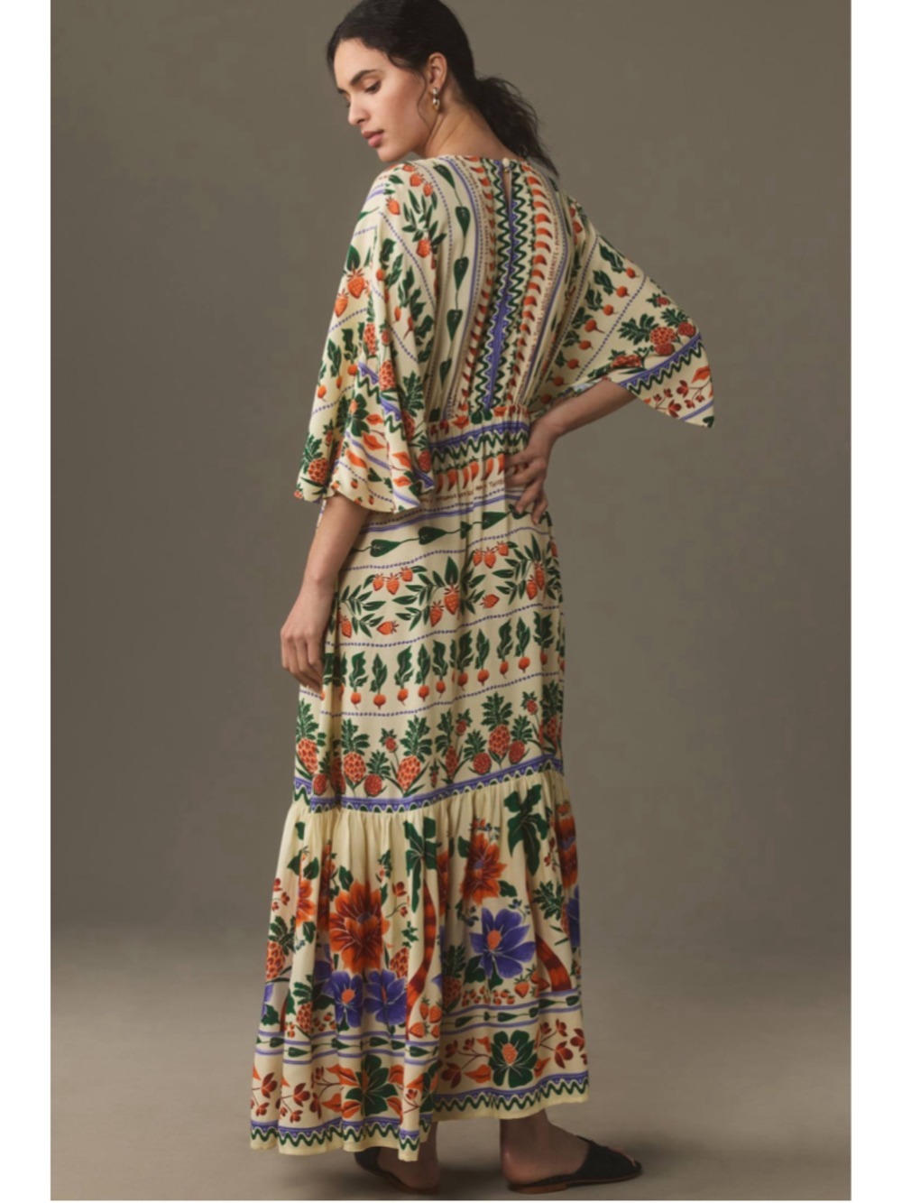 Farm Rio V-Neck Kaftan Maxi Dress Size S NWT - Picture 3 of 11